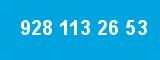 928 113 26 53 928 113 26 53
